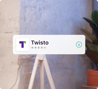 Po založení si stáhni appku, ať máš Twisto vždy při ruce